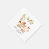Genderneutraal | Boho Baby shower gepersonaliseerd Servet (Hoek)
