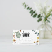 Genderneutraal Boho Baby shower Luierkrabbel Informatiekaartje (Staand voorkant)