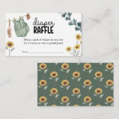 Genderneutraal Boho Baby shower Luierkrabbel Informatiekaartje (Voorkant / Achterkant)