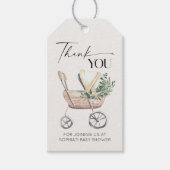 Genderneutraal Boho Baby Stroller Baby shower Cadeaulabel (Voorkant)