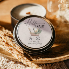 Genderneutraal Boho Baby Stroller Baby shower Ronde Sticker