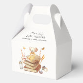 Genderneutraal Boho Book Mouse Baby shower Bedankdoosjes (Voorkant)