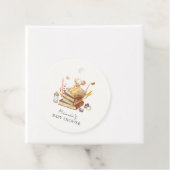 Genderneutraal Boho Book Mouse Baby shower Bedankjes Labels (In situ)