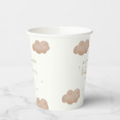 Genderneutraal Boho Clouds Stars Baby shower Papieren Bekers (Links)