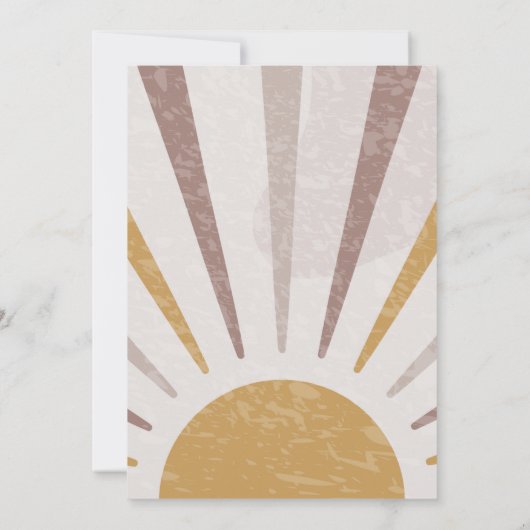 Genderneutraal Boho Dierlijk Baby shower Kaart (Achterkant)