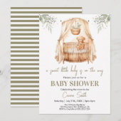Genderneutraal Boho Greenery Baby shower Kaart (Voorkant / Achterkant)