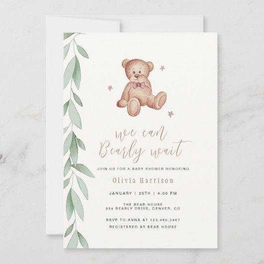 Genderneutraal Boho groen We kunnen nauwelijks wac Kaart (Voorkant)