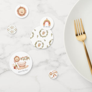 Genderneutraal   Boho kinderkamer Baby shower Confetti