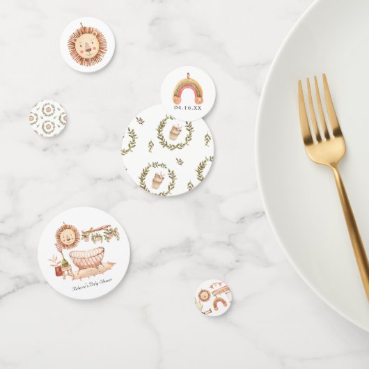 Genderneutraal | Boho kinderkamer Baby shower Confetti (Groep)