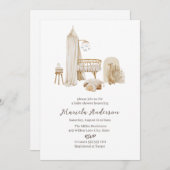 Genderneutraal Boho Nursery Mobile Baby shower Kaart (Voorkant / Achterkant)