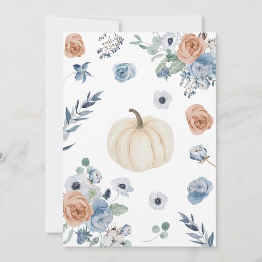 Genderneutraal Boho Pumpkin-Baby shower Kaart (Achterkant)