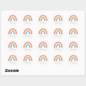 Genderneutraal Boho Rainbow-Baby shower Ronde Sticker (Vel)