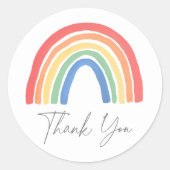 Genderneutraal Boho Rainbow-Baby shower Ronde Sticker (Voorkant)