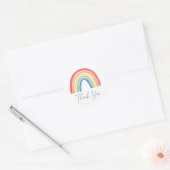 Genderneutraal Boho Rainbow-Baby shower Ronde Sticker (Envelop)