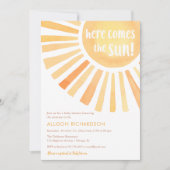 Genderneutraal boho sunshine sun baby shower kaart (Voorkant)