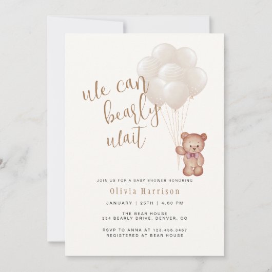 Genderneutraal Boho We kunnen bijna wachten ballon Kaart (Voorkant)