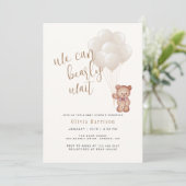 Genderneutraal Boho We kunnen bijna wachten ballon Kaart (Staand voorkant)