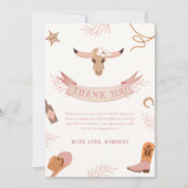 Genderneutraal Boho Wild West Cowgirl Baby shower Bedankkaart (Voorkant)