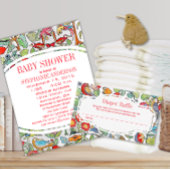 Genderneutraal bos creeert Baby shower Kaart