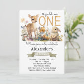 Genderneutraal bos Wild Eén verjaardag Kaart (Staand voorkant)