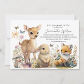 Genderneutraal bos Wilde Baby shower Invitatie Kaart (Voorkant)