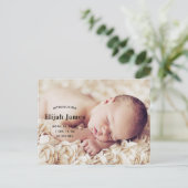 Genderneutraal Briefkaart voor geboortebekendmakin (Staand voorkant)