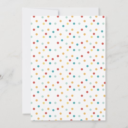 Genderneutraal Circus Verjaardagsuitnodiging Kaart (Achterkant)