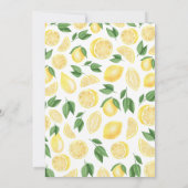 Genderneutraal citroen Baby shower Kaart (Achterkant)