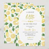 Genderneutraal citroen Baby shower Kaart (Voorkant / Achterkant)