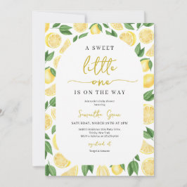 Genderneutraal citroen Baby shower Kaart