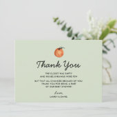 Genderneutraal citrusBaby shower Bedankt voor je k (Staand voorkant)