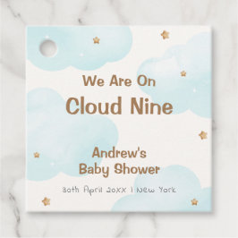 Genderneutraal Cloud Nine Stars Baby shower Bedankjes Labels