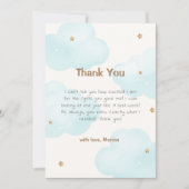 Genderneutraal Cloud Nine Stars Baby shower Bedankkaart (Voorkant)
