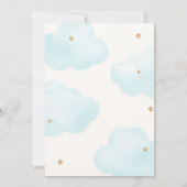 Genderneutraal Cloud Nine Stars Baby shower Bedankkaart (Achterkant)