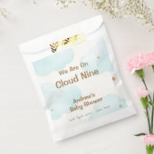 Genderneutraal Cloud Nine Stars Baby shower Bedankzakje (Gezegeld)