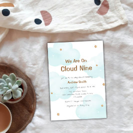 Genderneutraal Cloud Nine Stars Baby shower Kaart