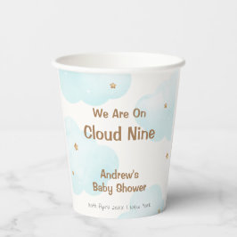 Genderneutraal Cloud Nine Stars Baby shower Papieren Bekers