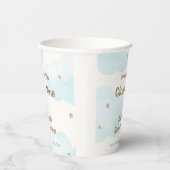 Genderneutraal Cloud Nine Stars Baby shower Papieren Bekers (Rechts)