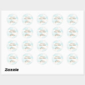 Genderneutraal Cloud Nine Stars Baby shower Ronde Sticker (Vel)