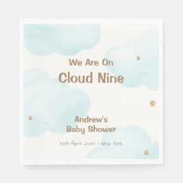 Genderneutraal Cloud Nine Stars Baby shower Servet