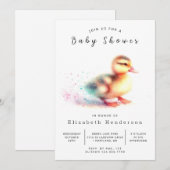 Genderneutraal Custom Duck Baby shower Kaart (Voorkant / Achterkant)