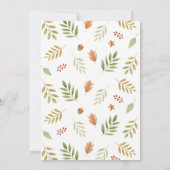 Genderneutraal Cute Woodland Animals Baby shower Kaart (Achterkant)