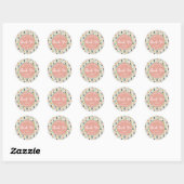 Genderneutraal Dank u Ananas baby shower Ronde Sticker (Vel)