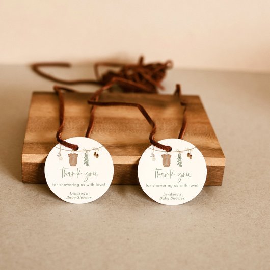 Genderneutraal Dank u Labels, Groen Baby shower Bedankjes Labels