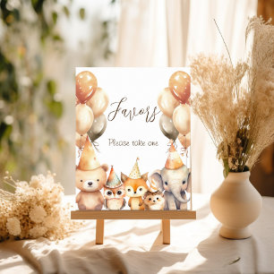 Genderneutraal Dieren baby shower gunsten Poster