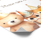 Genderneutraal Dieren baby shower gunsten Poster (Hoek)