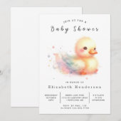 Genderneutraal digitaal eendenBaby shower Kaart (Voorkant / Achterkant)