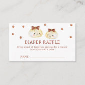 Genderneutraal Dumpling Luier Raffle Baby shower Informatiekaartje (Voorkant)