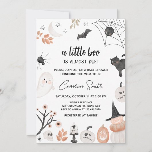 Genderneutraal Een klein Boo-Baby shower Kaart (Voorkant)