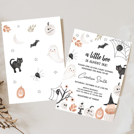 Genderneutraal Een klein Boo-Baby shower Kaart